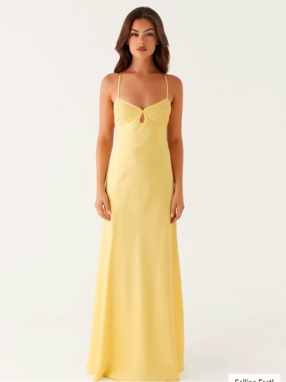!!!!READ Description!!Peppermayo Yellow Maxi Dress with Keyhole Bodice